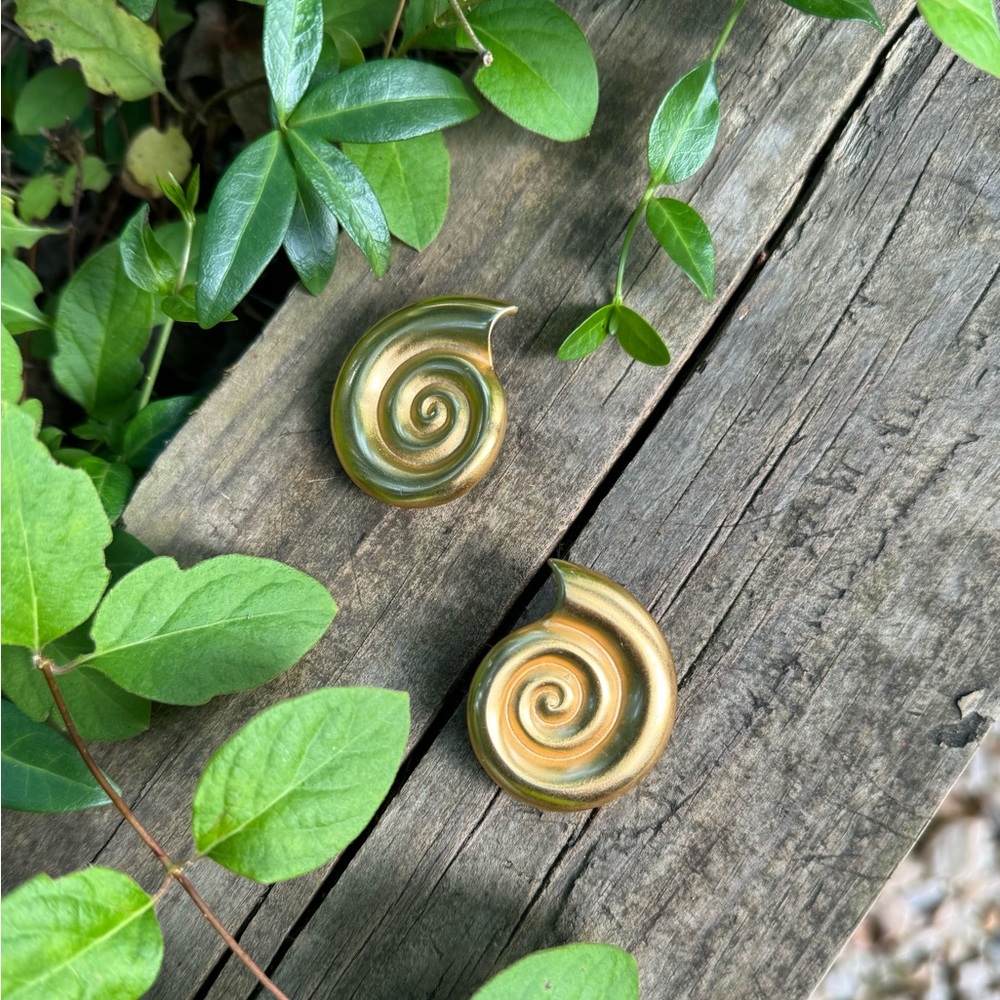 Anne Klein Snail Clip Earrings
